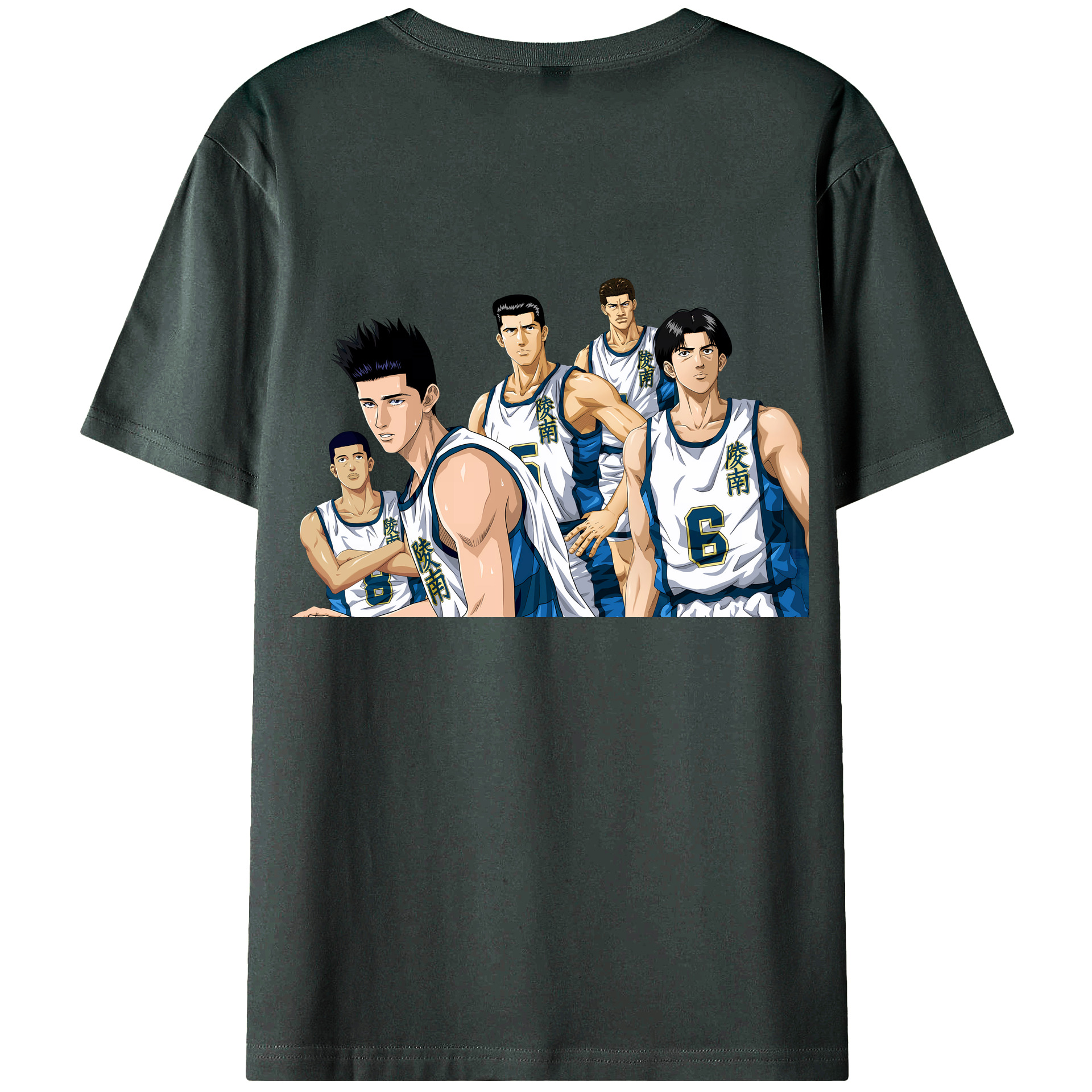 （画像用） SLAM DUNK／スラムダンク 綿100％ メンズ半袖Tシャツ（バックプリント） 通気性